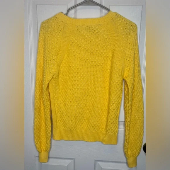 LOFT Cheerful Yellow Knit Sweater - XS - Picture 3 of 4